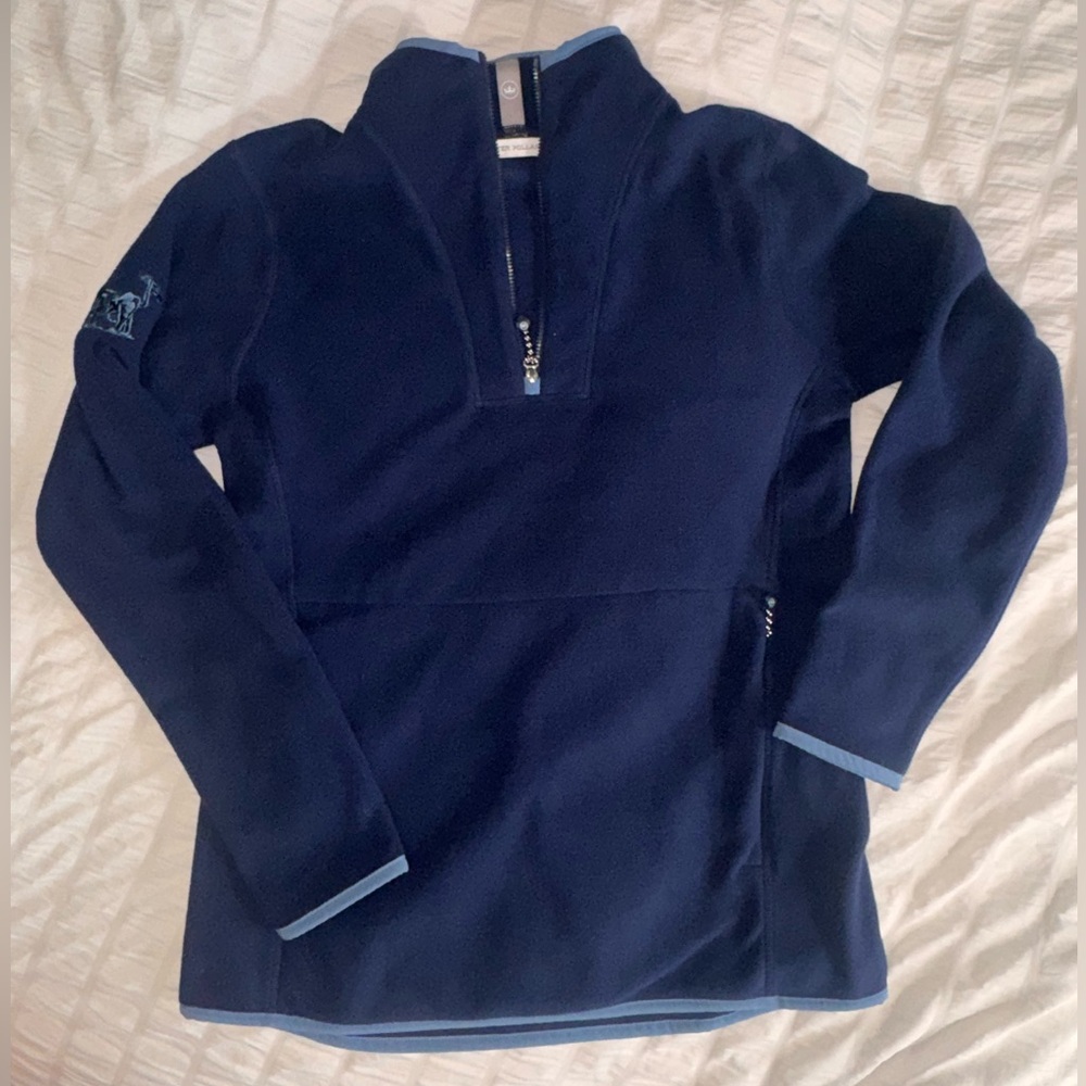 Peter Millar Jacket Garland Women’s XS Blue Micro Fleece 1/4 Zip Pullover Golf